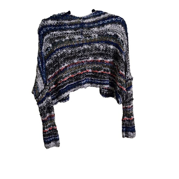 Free People Multi Color Bubble Knit Shrug Circle Cardigan Sweater Size XS - Picture 3 of 7